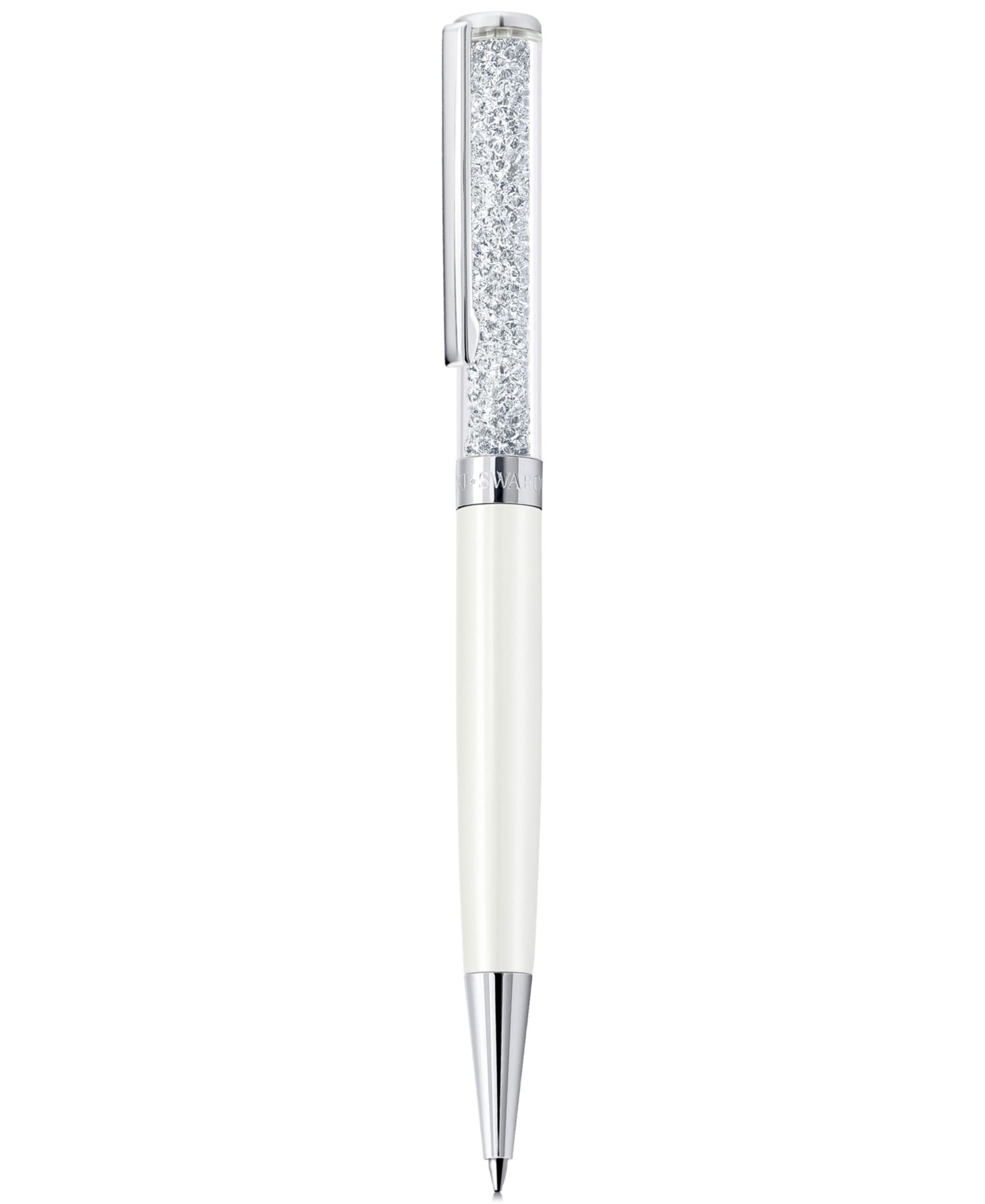 Silver-Tone Crystalline Ballpoint Pen