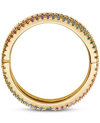 Michael Kors 14k Gold Plated Sterling Silver Rainbow Crossover