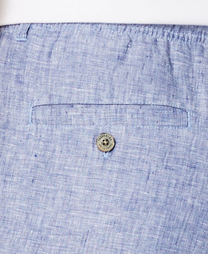 Tasso Elba Men's Chambray Linen Drawstring Pants, Created for Macy's