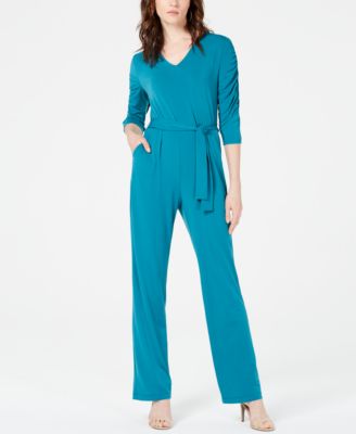 ny collection petite belted jumpsuit