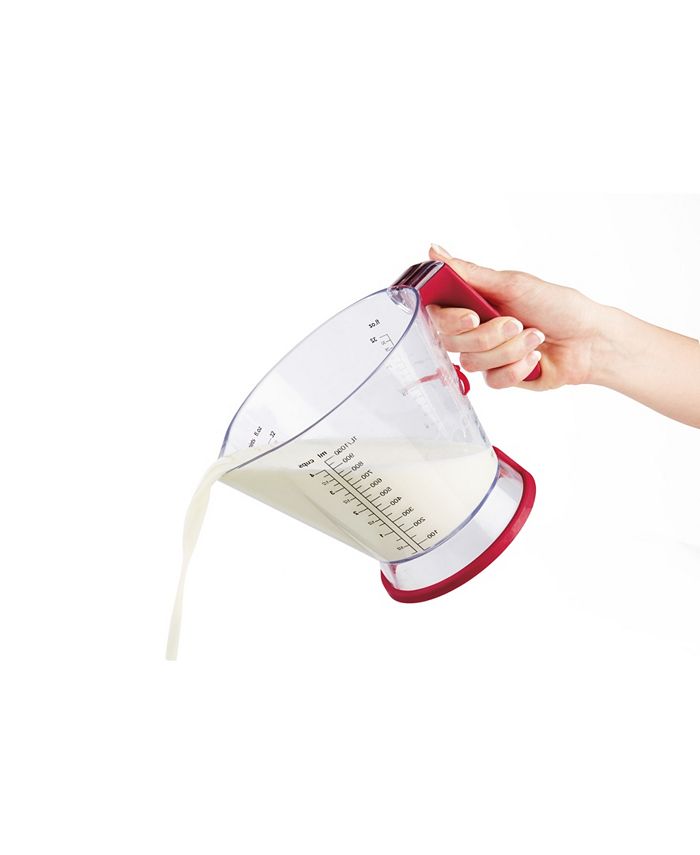 Zyliss 3Piece Measuring Cup Set with No Drip Spouts, Sliding Scales