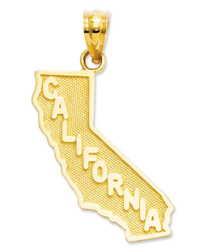 Macy's - 14k Gold Charm, California State Charm