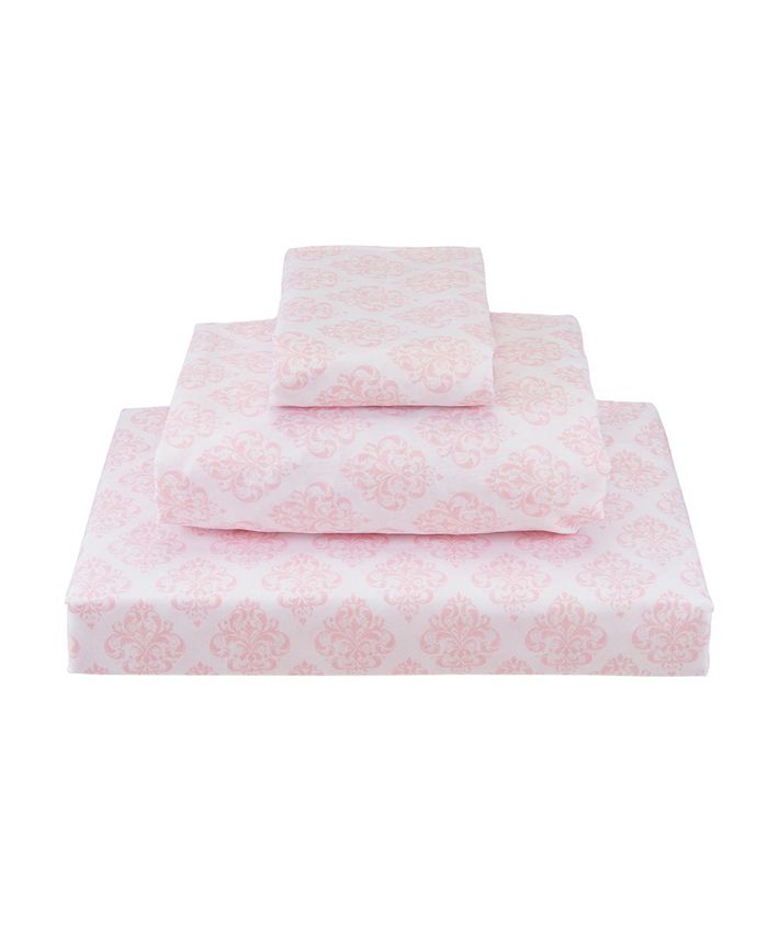 Levtex Pink Damask Sheet Set, Twin Macy's