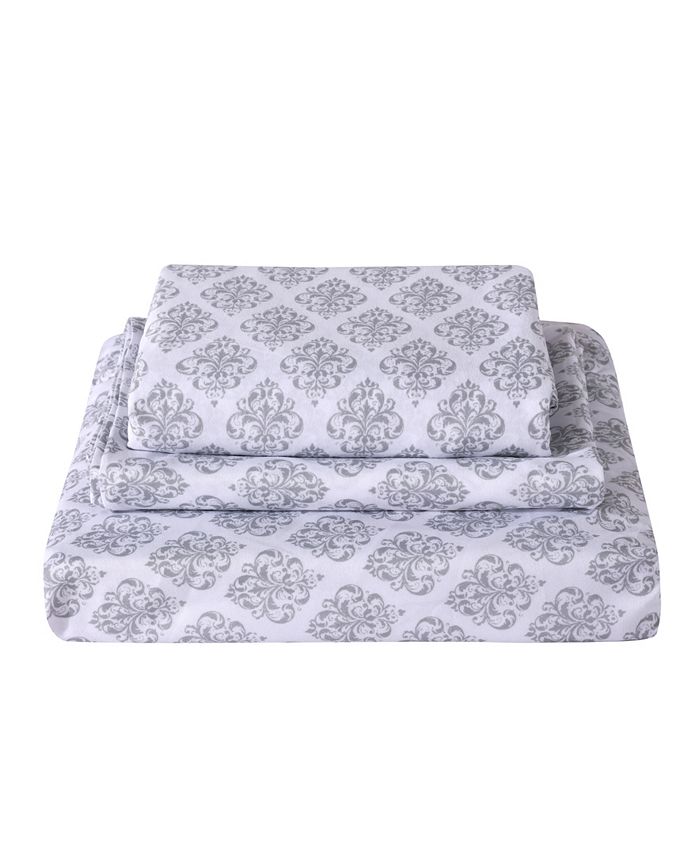 Levtex Home Gray Damask Twin Sheet Set & Reviews Sheets & Pillowcases