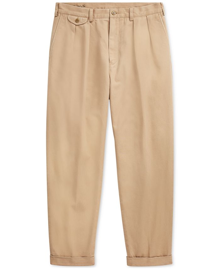 Polo Ralph Lauren Men's Relaxed-Fit Pleated Chino Pants - Macy's