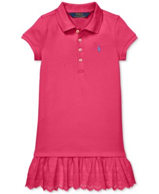 girls pink polo dress