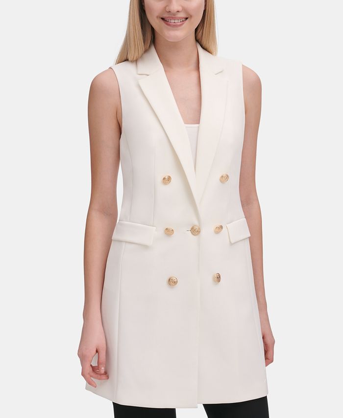 Calvin Klein Embossed-Button Vest - Macy's
