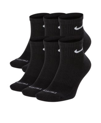 Nike Everyday Plus Cushioned Training Ankle Socks 6 Pack White Large