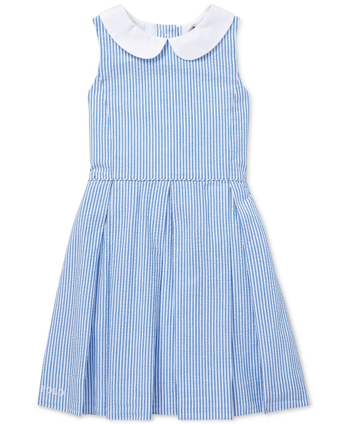 Polo Ralph Lauren Toddler Girls Seersucker Fit & Flare Cotton Dress ...