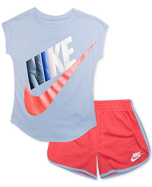 Nike Toddler Girls 2Pc. FuturaPrint TShirt & Shorts Set & Reviews