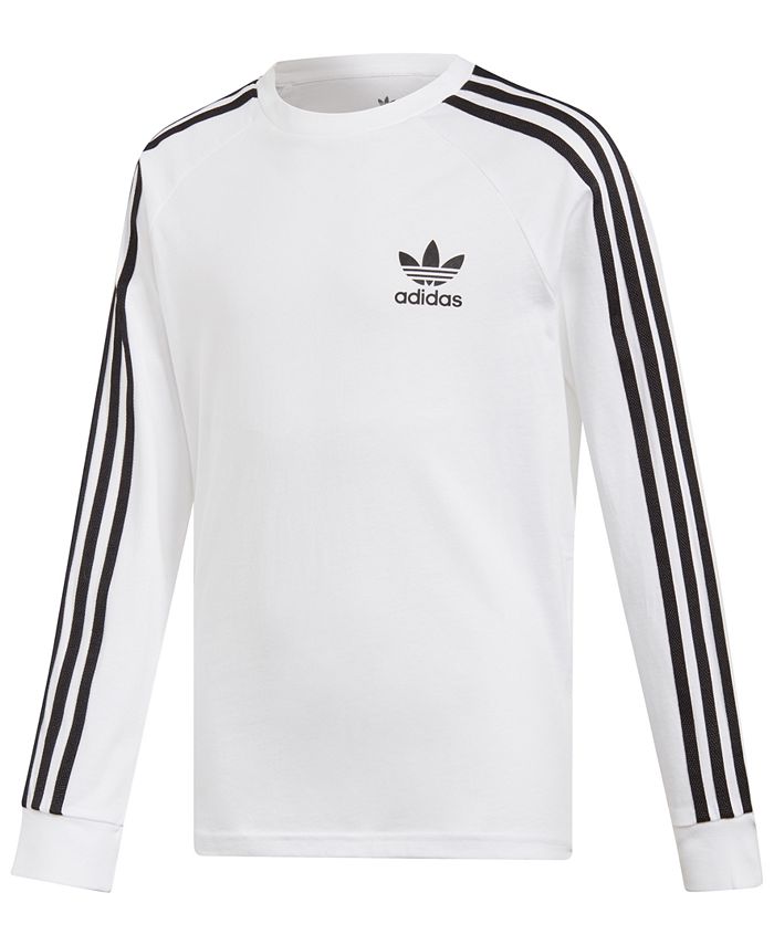 adidas Adidas Big Boys Original 3-Stripes Long-Sleeve Shirt - Macy's