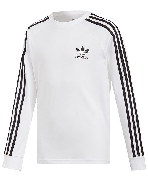 Adidas Adidas Big Boys Original 3 Stripes Long Sleeve Shirt