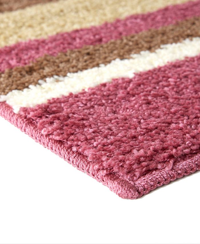 Home Dynamix Avalon NonSlip Stripe Shaggy Bath Mat Macy's