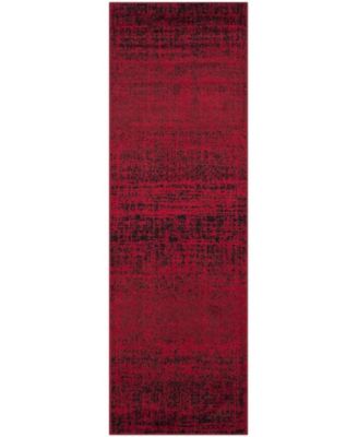 Adirondack Red and Black 2'6" x 8' Runner Area Rug