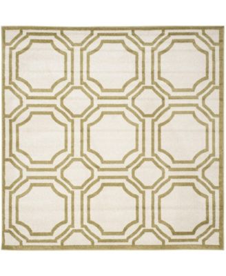 Amherst Ivory and Light Green 7' x 7' Square Area Rug