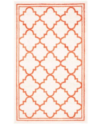 Amherst Beige and Orange 3' x 5' Area Rug