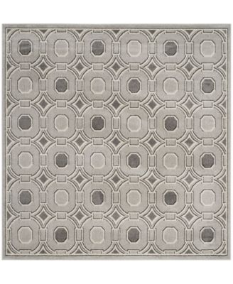 Amherst Light Gray and Ivory 7' x 7' Square Area Rug