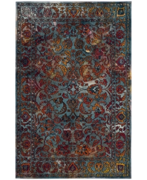 Safavieh Crystal Light Blue and Orange 5' x 8' Area Rug
