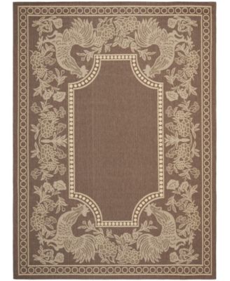 Courtyard CY3305 Chocolate and Natural 8' x 11' Sisal Weave Outdoor Area Rug