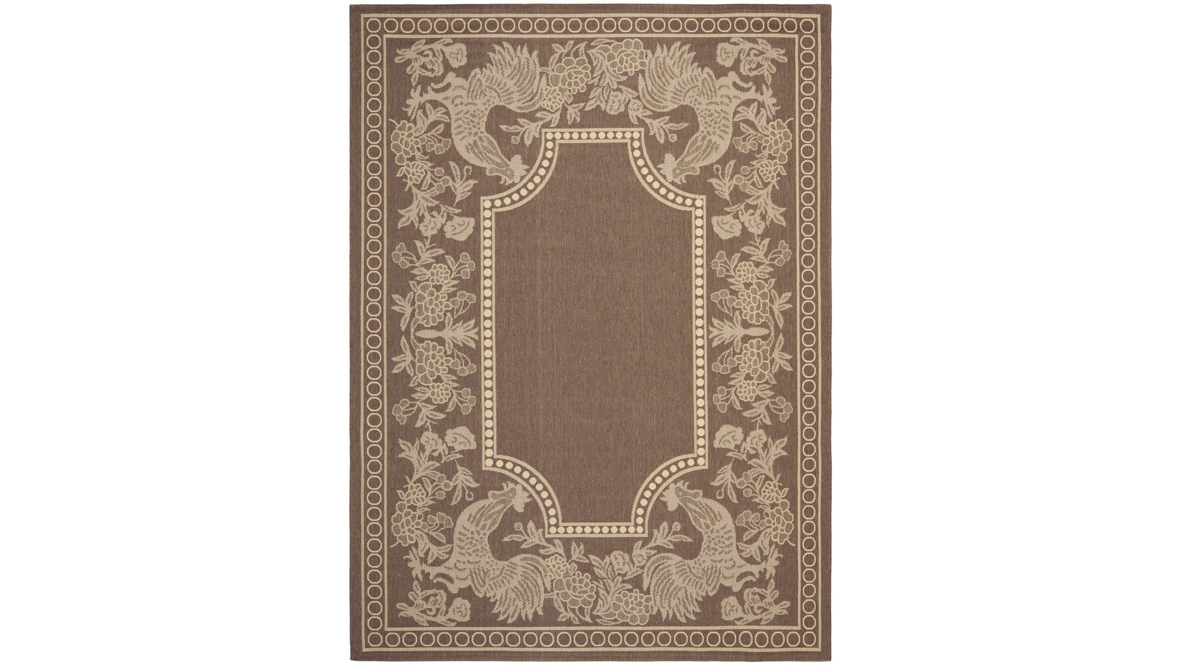 Safavieh Courtyard CY3305 Chocolate and Natural 8' x 11' Sisal Weave Outdoor Area Rug