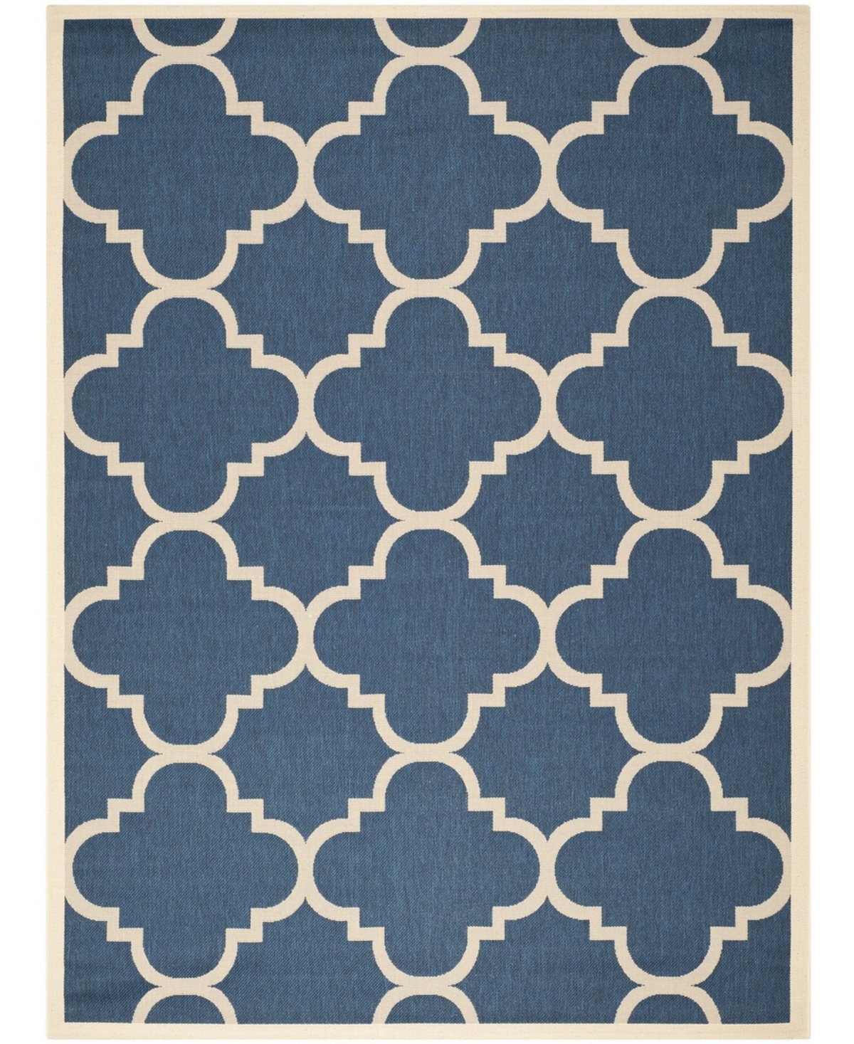 Safavieh Courtyard Navy and Beige 8' x 11' Sisal Weave Outdoor Area Rug - Navy / Bei