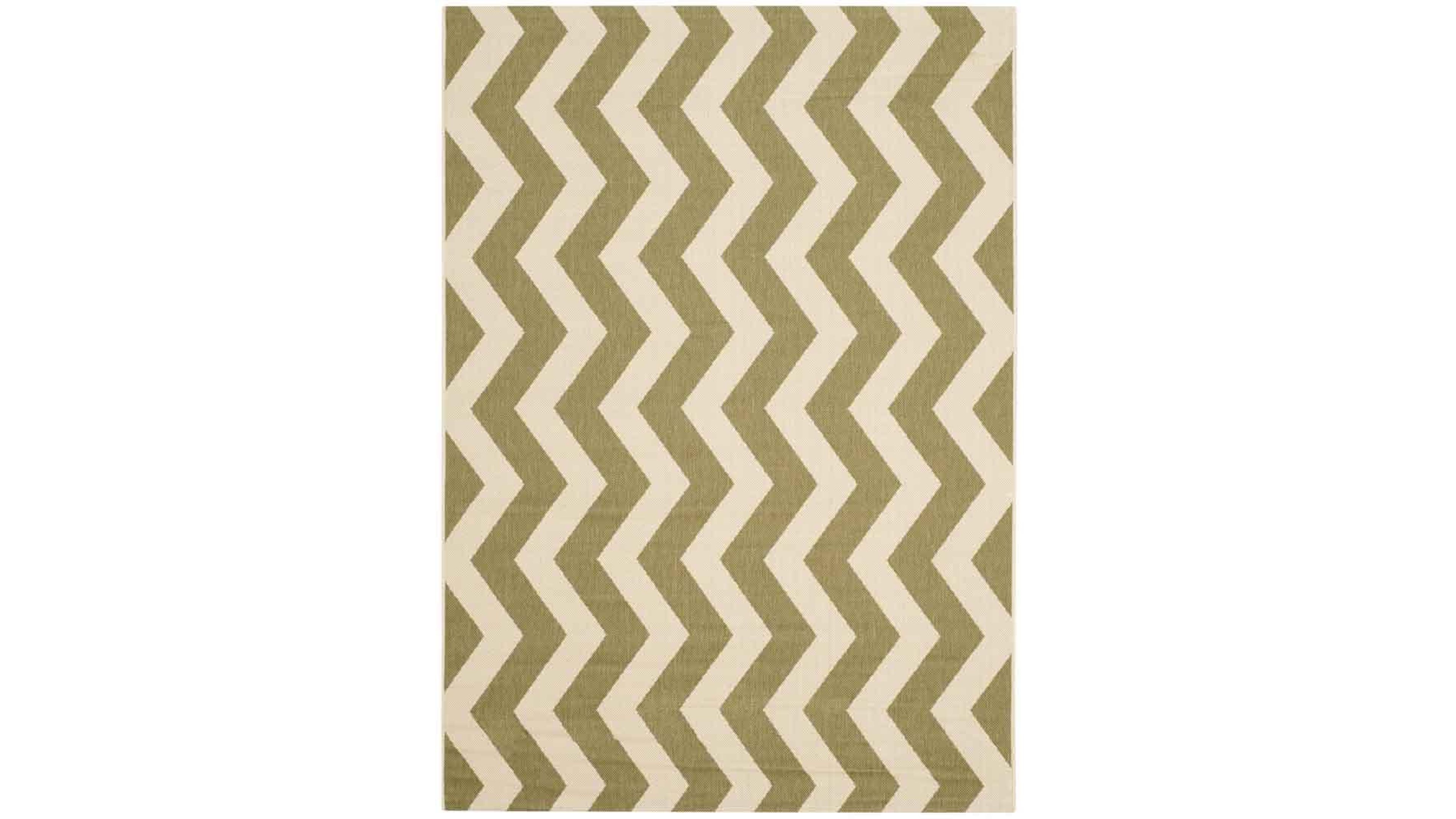Safavieh Courtyard CY6245 Green and Beige 5'3" x 7'7" Sisal Weave Outdoor Area Rug