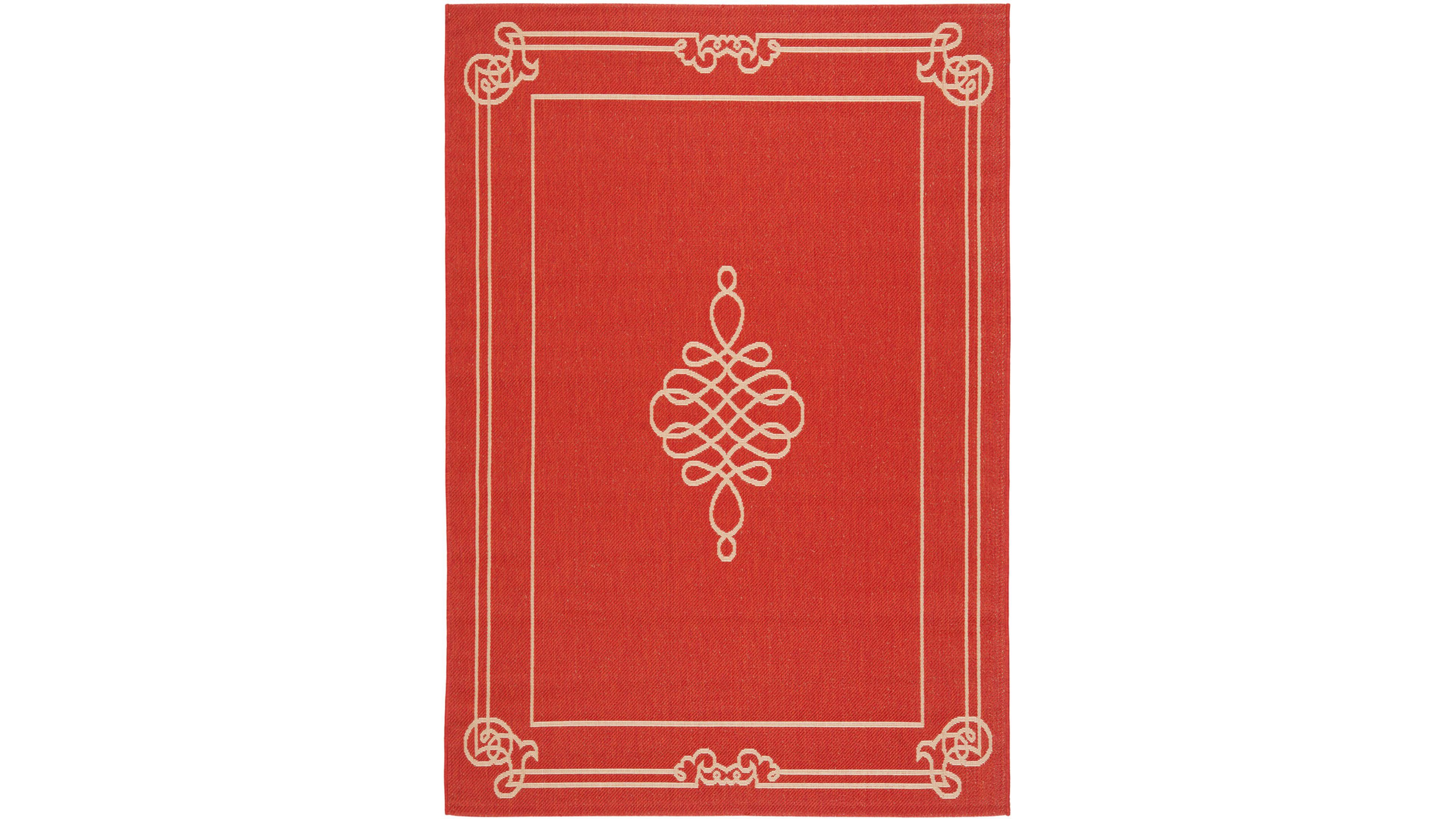 Safavieh Courtyard CY6788 Red and Creme 8' x 11' Outdoor Area Rug