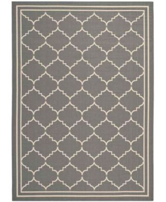 Courtyard CY6889 Gray and Beige 5'3" x 7'7" Sisal Weave Outdoor Area Rug