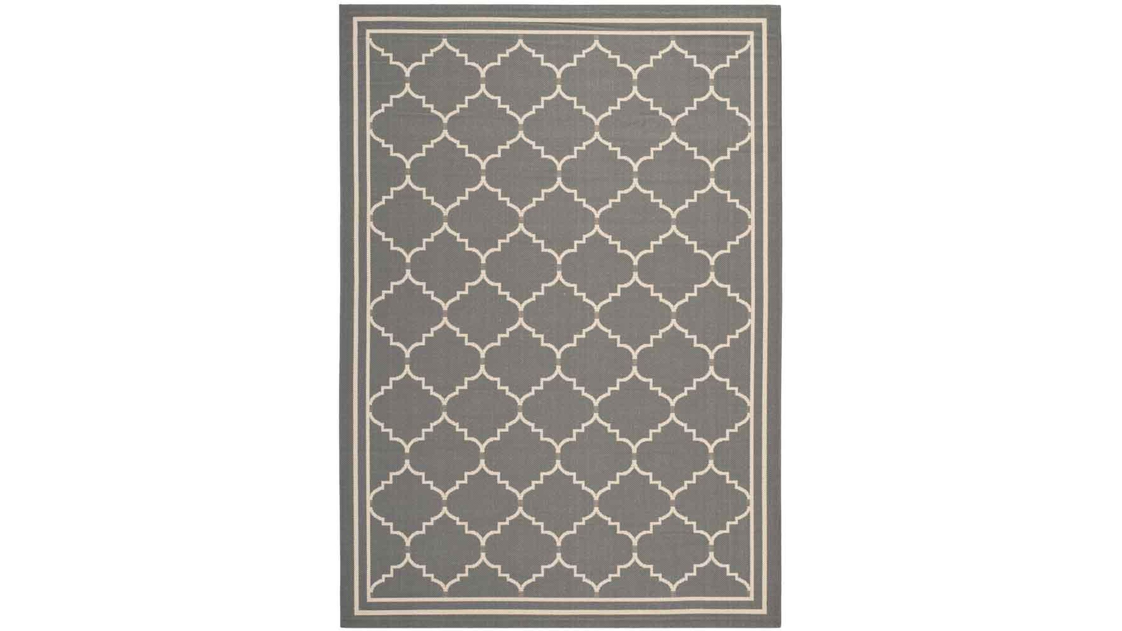 Safavieh Courtyard CY6889 Gray and Beige 5'3" x 7'7" Sisal Weave Outdoor Area Rug