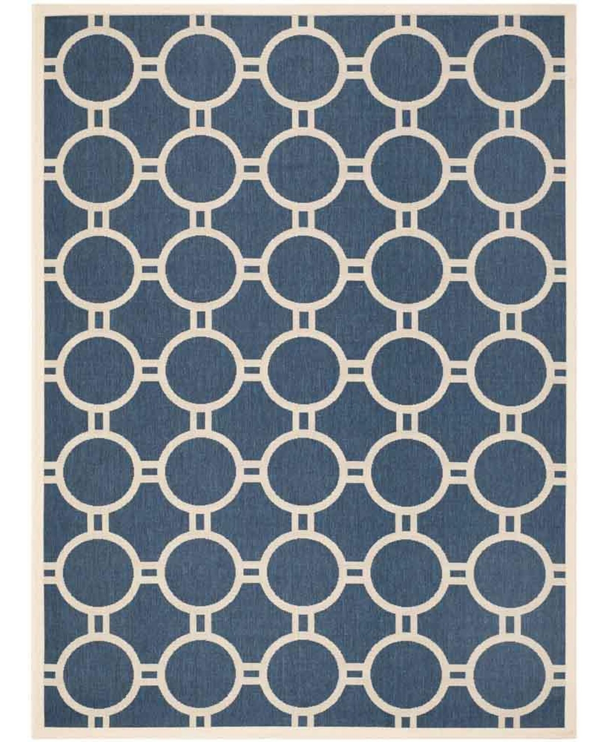 Safavieh Courtyard Navy and Beige 8' x 11' Sisal Weave Outdoor Area Rug - Navy / Bei