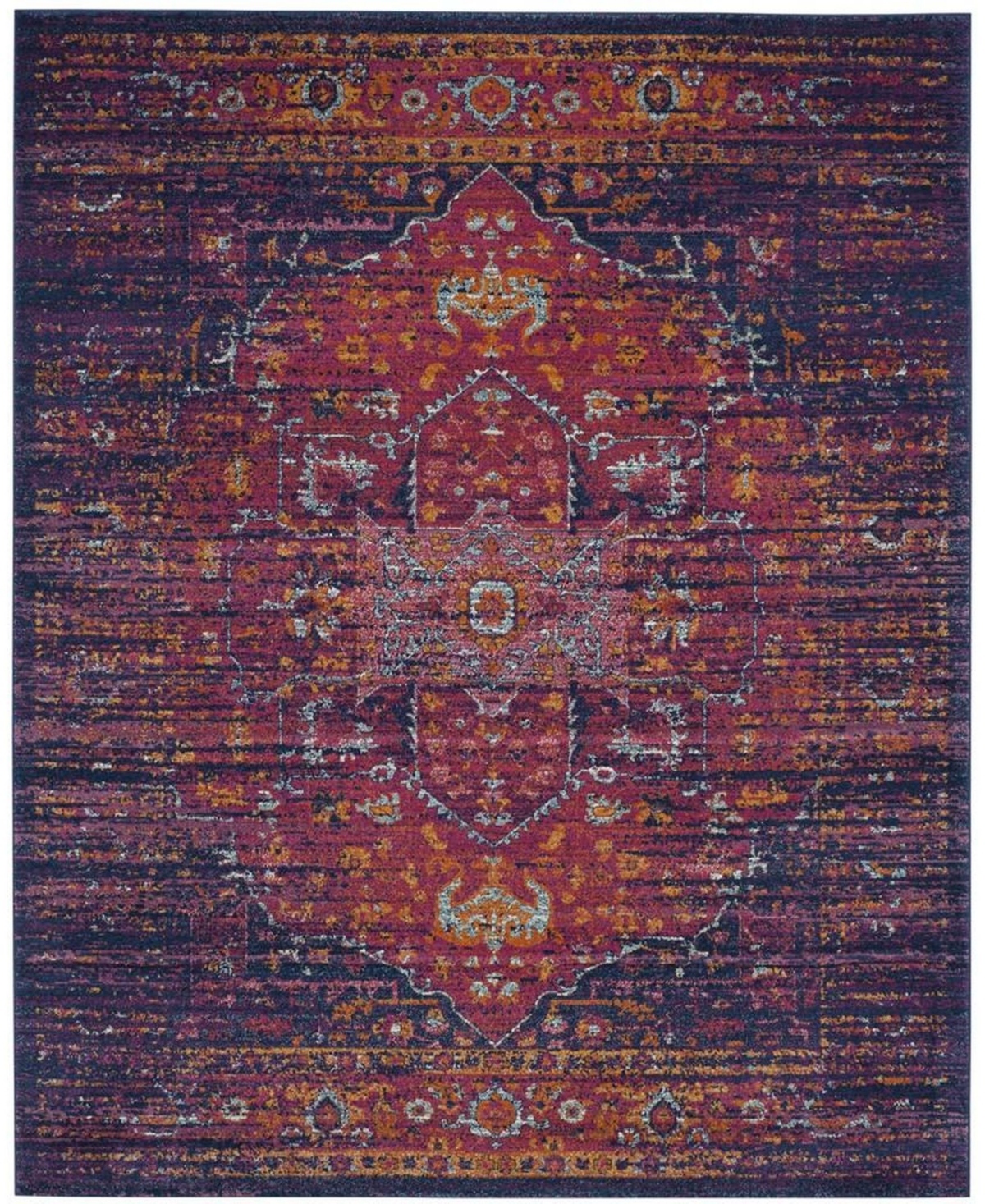Safavieh Evoke Blue and Fuchsia 8' x 10' Area Rug - Blue