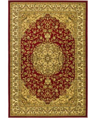 Lyndhurst LNH222 Red and Ivory 5'3" x 7'6" Area Rug