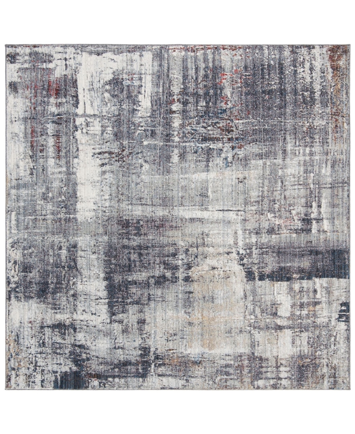 Safavieh Monray Charcoal and Ivory 7' x 7' Square Area Rug - Charcoal