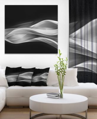 Design Art Designart Glittering Silver Pattern Abstract Canvas Art Print - 40" X 30"