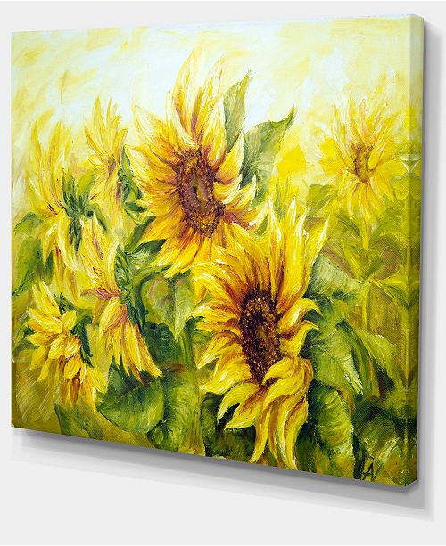 Design Art Designart Bright Yellow Sunny Sunflowers Floral