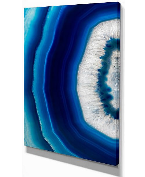 Design Art Designart Blue Agate Crystal Abstract Canvas Art Print