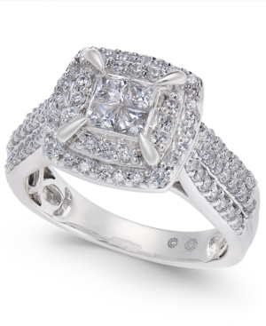 image of Diamond Double Halo Engagement Ring (1 ct. t.w) in 14k White Gold