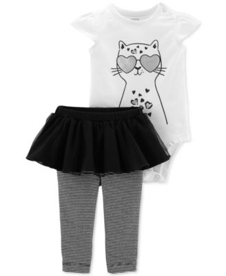 Carter's - Baby Girls 2-Pc. Cheetah-Print Bodysuit & Tutu Leggings Set