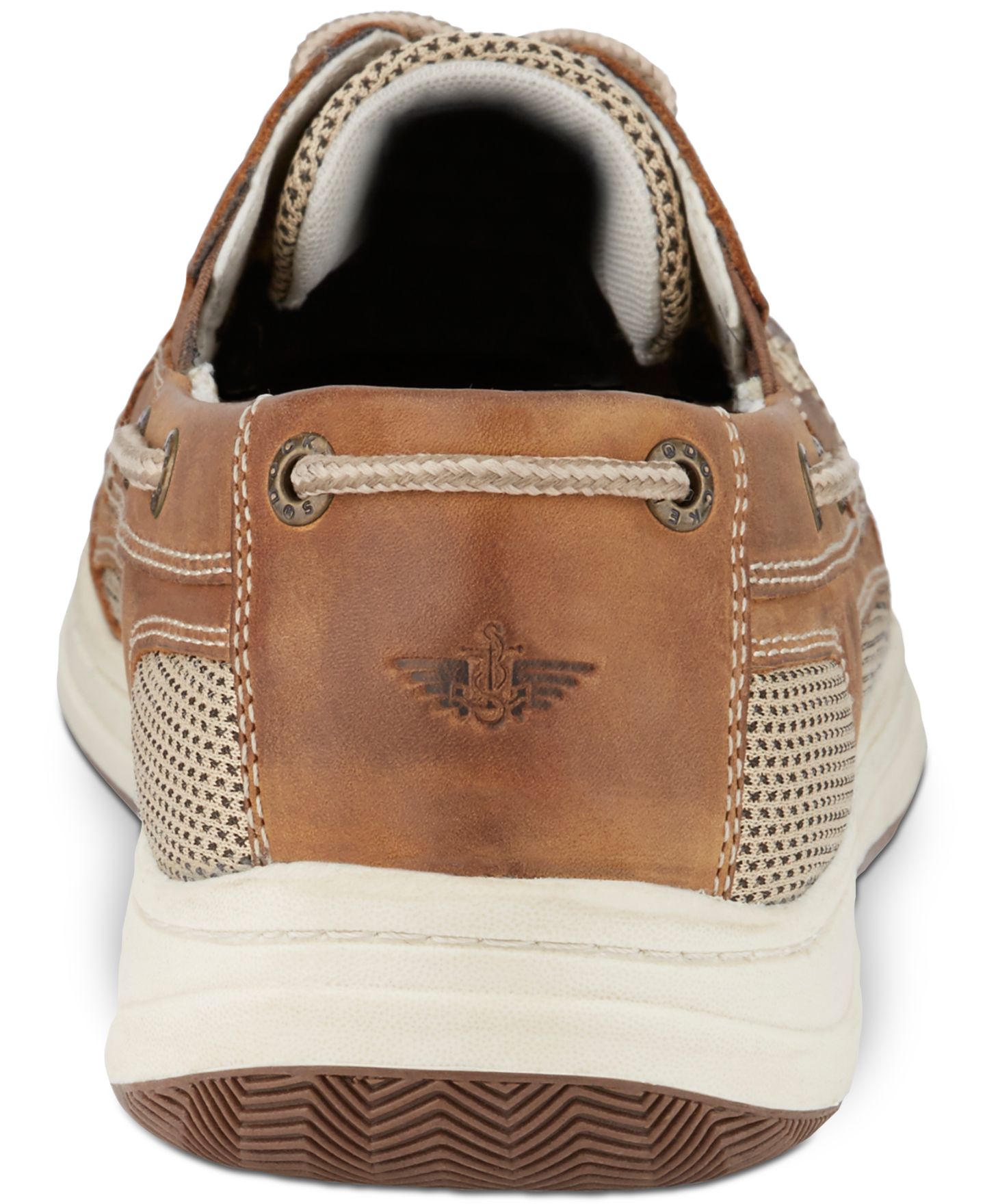 Мужские туфли Dockers Beacon Leather Casual Boat Shoe with NeverWet, цвет: Тёмный рыжевато-коричневый — фото 4