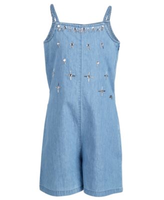 ladies denim romper