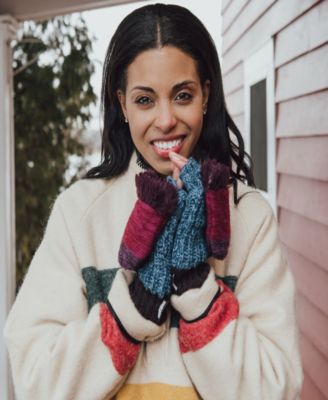 Muk Luks Women's Fingerless Flip Mittens