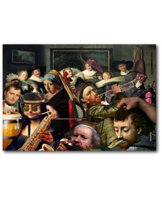 Courtside Market Dinner Music Gallery-Wrapped Canvas Wall Art - 18" x 26"