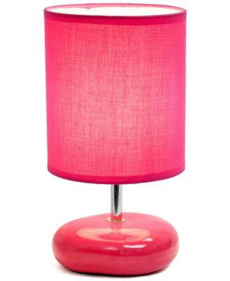 Simple Designs Stonies Small Stone Look Table Bedside Lamp