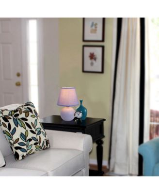 Simple Designs Mini Ceramic Globe Table Lamp