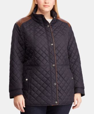 ralph lauren yoke quilted coat