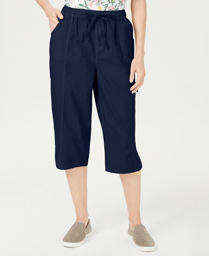 Karen Scott Cotton Cropped Pants, Created for Macy's - Macy's