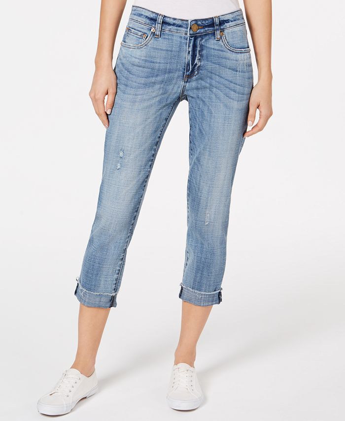 Kut from the Kloth Amy Cuffed Cropped Jeans - Macy's