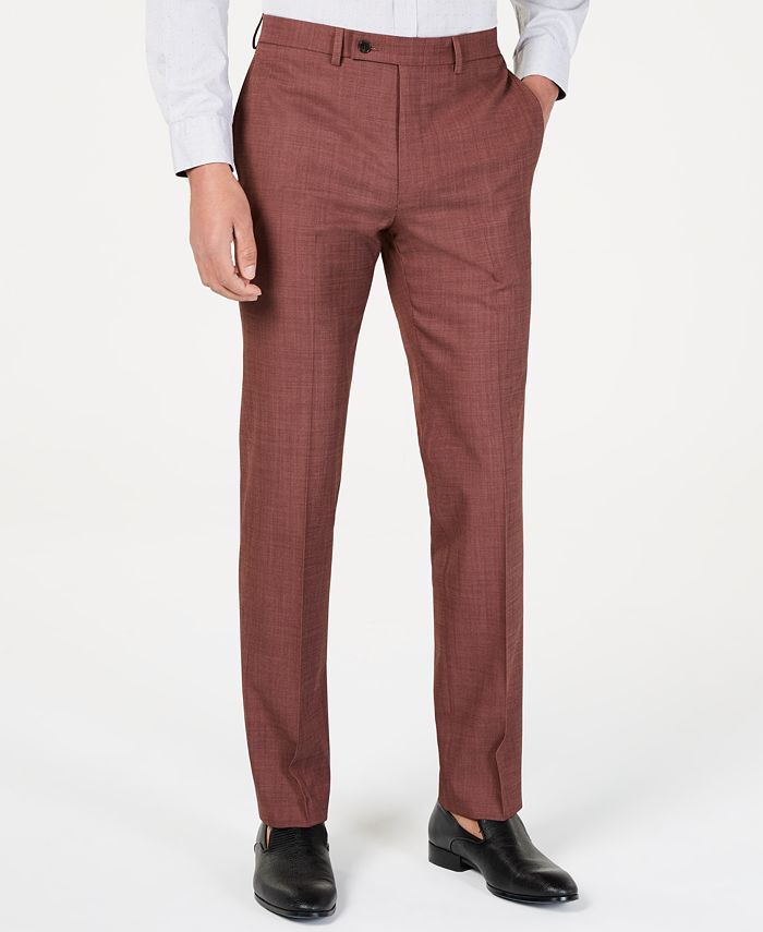 Calvin Klein Men's SlimFit Stretch Solid Suit Pants Macy's