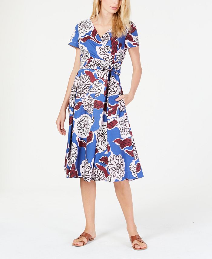 Weekend Max Mara Printed Cotton Wrap Dress & Reviews - Women - Macy's