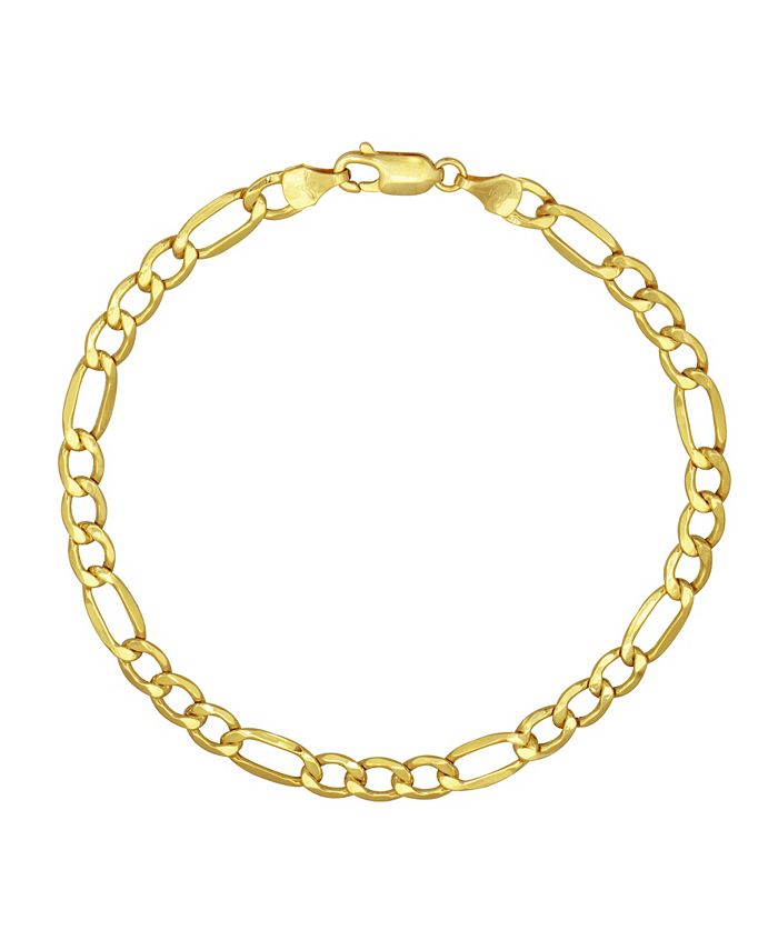 Macy's Figaro Link 8.5" Bracelet (4.93mm) in 18k Gold Macy's